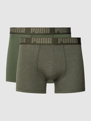 Boxershorts mit elastischem Label-Bund Modell 'BASIC' von Puma Grün - 16