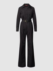Jumpsuit met riem, model 'VALVOLA' van Max Mara Studio Grijs / zwart - 45