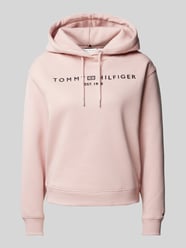 Hoodie met labelstitching van Tommy Hilfiger Roze - 27