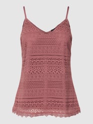 Top met bandjes en gehaakte kant, model 'HONEY LACE' van Vero Moda Roze - 31