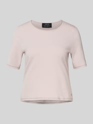 Gebreid shirt van viscosemix met ronde hals van Marc Cain Beige - 8