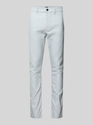 Chinosy o kroju slim fit z mieszanki bawełny, lnu i wiskozy z dodatkiem wiskozy od BOSS Orange - 19