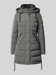 Gewatteerde lange jas met opstaande kraag en ritszakken van Gil Bret - 6