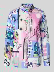 Regular Fit Bluse im Allover-Look von Milano Italy - 32