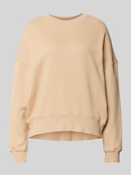 Oversized Sweatshirt aus Baumwoll-Mix von Juvia Beige - 9