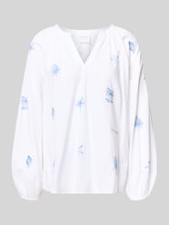 regular fit tuniekblouse met stitchings en V-hals van Oui - 6
