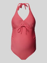 Umstands-Badeanzug mit Schleifen-Detail Modell 'MOLLY' von Mamalicious Pink - 7