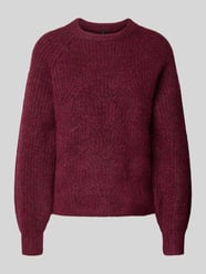 Relaxed Fit Strickpullover mit Woll-Anteil Modell 'GILA' von Only Bordeaux - 38