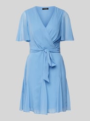 Knielange wikkeljurk in chiffon, model 'WANDELLA' van Lauren Ralph Lauren - 6