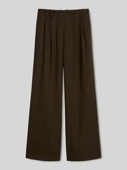 Wide Leg Hose aus Baumwoll-Mix mit Bundfalten von Marc O'Polo - 35