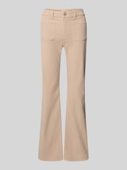 Flared fit corduroy broek in ribcordlook, model 'Ebbi' van OPUS Beige - 24