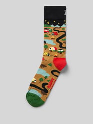 Socken mit Label-Print Modell 'Camping' von Happy Socks Beige - 34