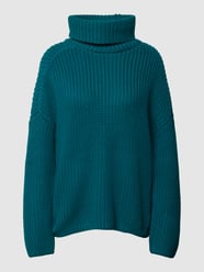 Oversized Rollkragenpullover mit Woll-Anteil von comma Casual Identity Blau - 4