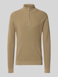 Slim Fit Troyer aus Baumwoll-Mix von Matinique Beige - 13