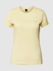 T-Shirt mit Label-Stitching Modell 'Esogo' von BOSS Orange Gelb - 46
