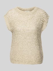 Relaxed Fit Pullunder aus Ajour-Strick von s.Oliver RED LABEL Beige - 3