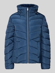 Steppjacke mit Kunstpelzkragen von Tom Tailor Blau - 40