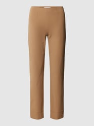 Slim Fit Stretchhose mit Ziernähten von Raffaello Rossi Braun - 17