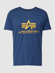 T-shirt met labelprint van Alpha Industries Blauw - 27