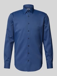 Slim Fit Business-Hemd mit Kentkragen von Jake*s Blau - 27