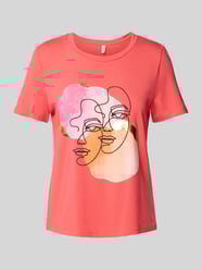 T-shirt o kroju comfort fit z mieszanki bawełny model ‘DIFACEY’ od Vero Moda - 38