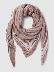Schal mit Allover-Logo von Guess Grau / Schwarz - 23