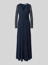 Regular fit avondjurk van glittermesh van Christian Berg Cocktail - 3