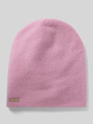 Beanie van puur kasjmier van Seeberger Fuchsia - 47