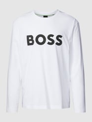 Longsleeve mit Label-Detail von BOSS Green Weiß - 28