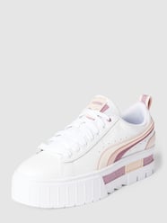 Sneakersy z paskami w kontrastowym kolorze model ‘Mayze’ od Puma Biały - 8