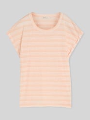 Regular Fit T-Shirt aus Viskose-Mix von Tom Tailor Denim Orange - 3