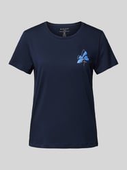 T-Shirt aus Baumwolle mit Motiv-Print von Tom Tailor Blau - 42