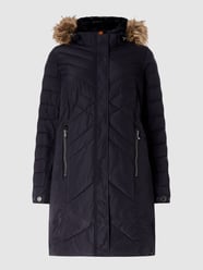PLUS SIZE gewatteerde lange jas  van STOY Blauw / turquoise - 17