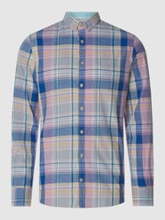 Slim Fit Leinenhemd  von Colours & Sons Lila - 40