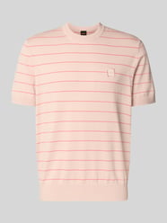 Regular Fit T-Shirt aus Baumwoll-Kaschmir-Mix Modell 'KANACHO' von BOSS Orange Pink - 12