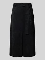 Midirock in Leder-Optik mit Bindegürtel von Zero - 19