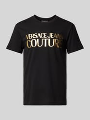 T-Shirt mit Label-Print von Versace Jeans Couture Schwarz - 35