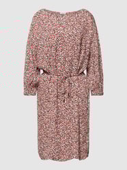Knielanges Kleid aus reiner Viskose mit Allover-Muster von s.Oliver BLACK LABEL Rot - 26