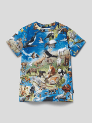 T-Shirt mit Allover-Print Modell 'Ralphie' von Molo Blau / Türkis - 8