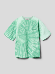 T-shirt in batiklook van Staccato Groen - 2