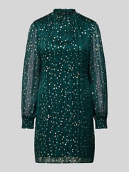 Mini-jurk met opstaande kraag en knoopsluiting aan de achterkant van Apricot - 45