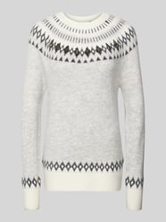 Gebreide pullover met ribboorden van Apricot - 26