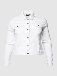 PLUS SIZE jeansjack met klepzakken van ONLY CARMAKOMA Wit - 44