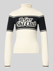 Gebreide pullover met ribboorden, model 'Elna' van LeGer by Lena Gercke Beige - 27