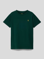 T-shirt z wyhaftowanym logo od Polo Ralph Lauren Kids Zielony - 48