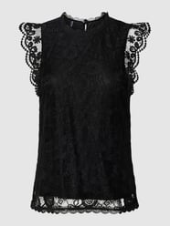 Top met kant, model 'COLLINE' van Pieces Grijs / zwart - 22