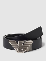 Ledergürtel mit Dornschließe von Emporio Armani Schwarz - 8