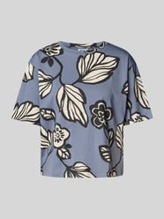 T-Shirt mit geripptem Rundhalsausschnitt von JAKE*S STUDIO WOMAN - 42