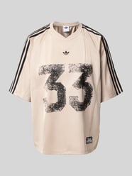 relaxed fit t-shirt met labeldetail van adidas Originals Beige - 10