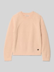 Gebreide pullover met ribboorden van Guess Fuchsia - 46